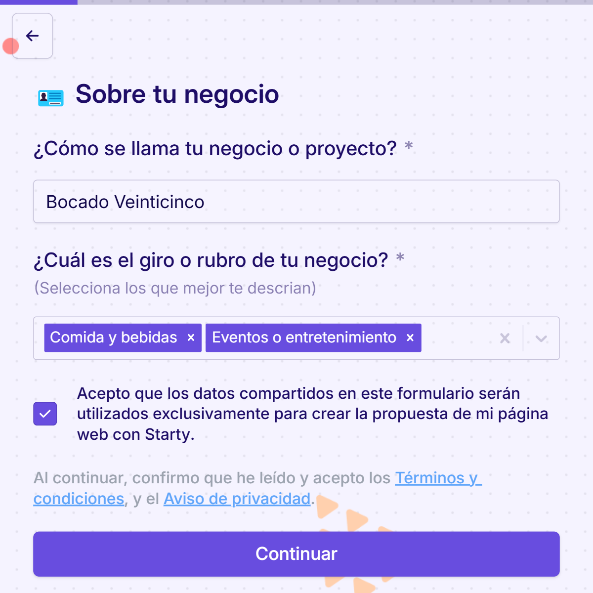 Ejemplo de formulario